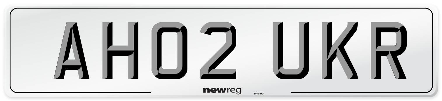 AH02 UKR Number Plate from New Reg